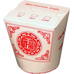 Oriental Print Paper Food Containers