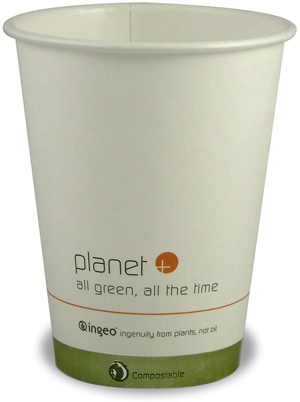 12 oz. Planet Compostable Paper Coffee Cups