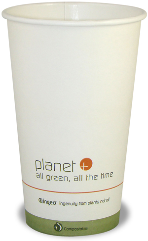 16 oz. Planet Compostable Paper Coffee Cups