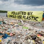 Polluted by single use plastics