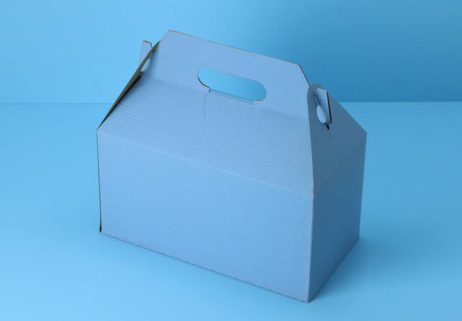 blue colorful barn box