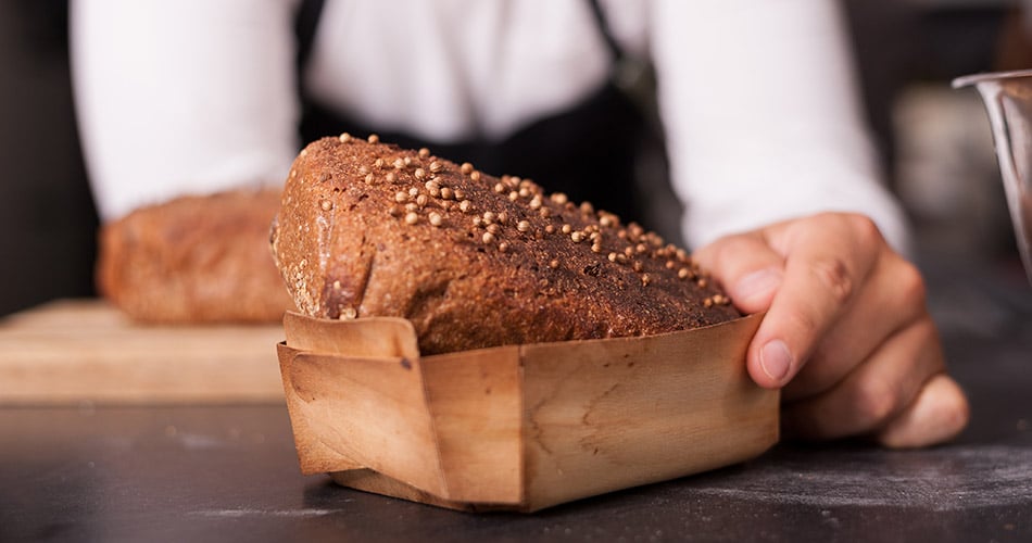bread loaf in mini tray