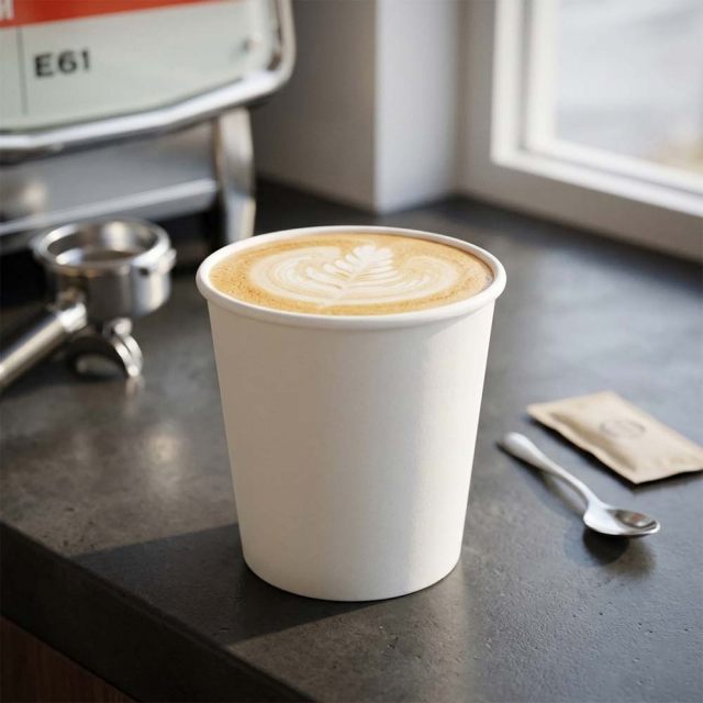 4 oz. White Paper Coffee Cups by Jovial