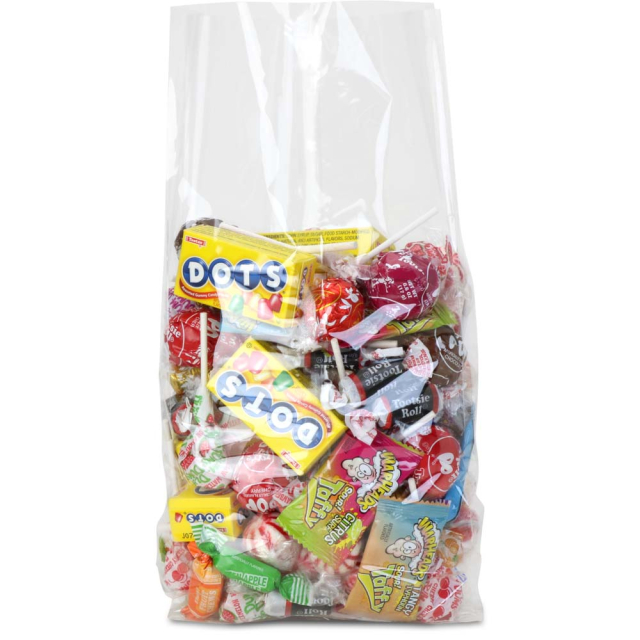 6 x 2.25 x 13 in. Clear Gusseted Clear BOPP Plastic Food Bags