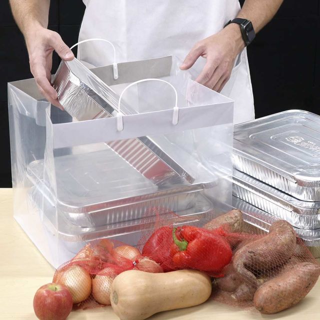 Heavy Duty Clear Catering Tray Bags 14 x 12 x 12 in.