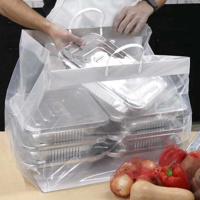 Heavy Duty Clear Catering Tray Bags 18 x 17 x 18 in.