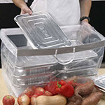 Heavy Duty Clear Catering Tray Bags 22 x 14 x 15 in.