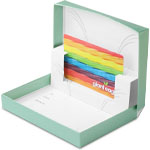 Eucalyptus Green Ice Gift Card Boxes w/ White Interior