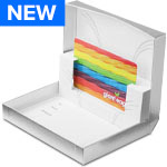 Silver Brushed Gift Card Boxes w/ White Interior