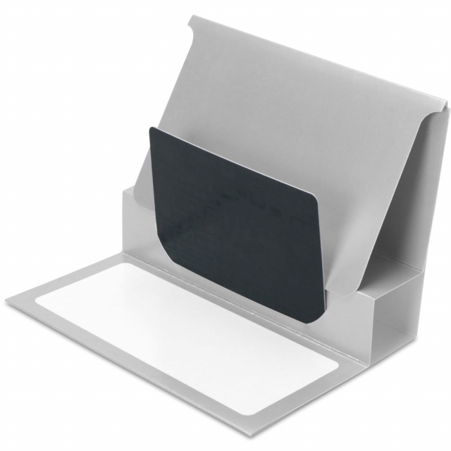 Glossy Silver Gift Card Folder
