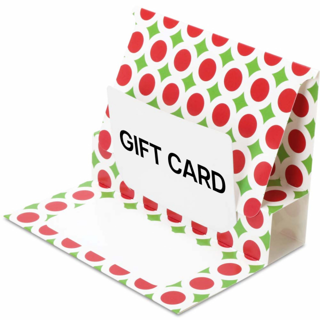 Bright Christmas Shapes Gift Card Folder