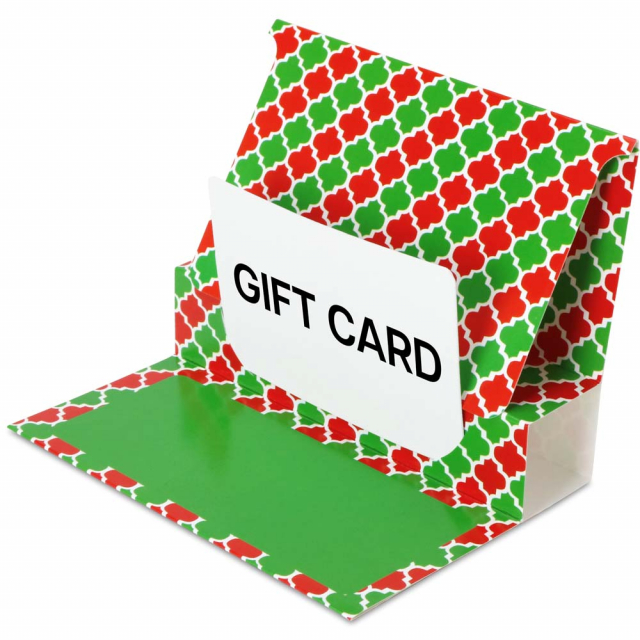 Geometric Christmas Gift Card Folder