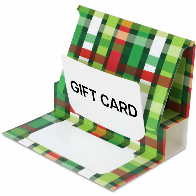 Christmas Plaid Gift Card Folder