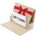 Kraft with Red Bow Gift Card Folder