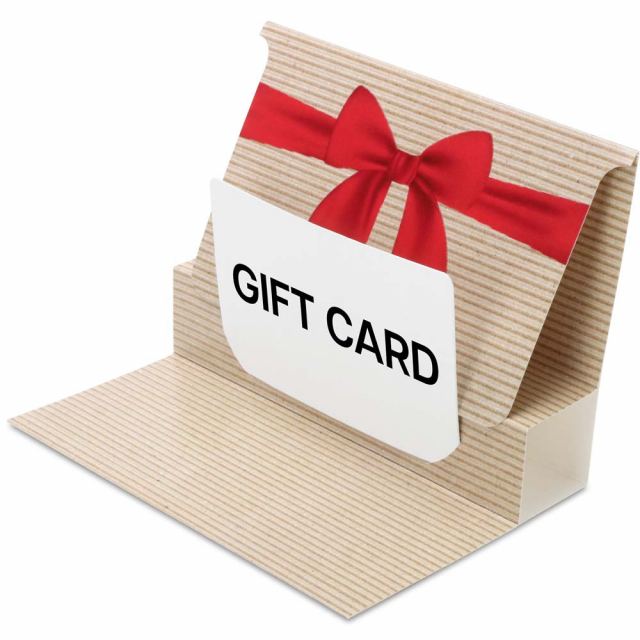 Kraft with Red Bow Gift Card Folder