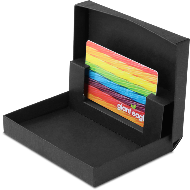 Black Alligator Gift Card Boxes w/ Black Interior