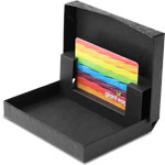 Black Frost Gift Card Boxes w/ Black Interior