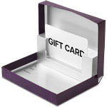 Plum Leather Gift Card Boxes w/ Silver Interior