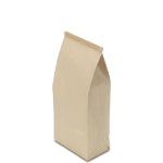 2 lb. Natural Brown Kraft Tin Tie Bags with Polypropylene Lining