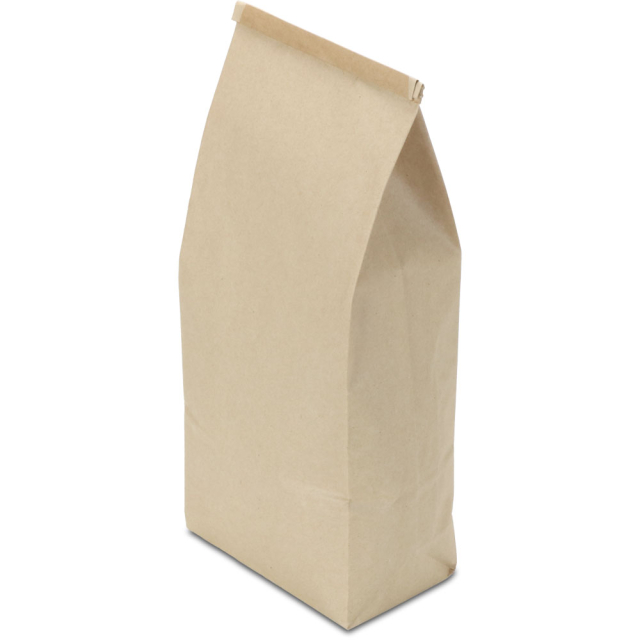 2 lb. Natural Brown Kraft Tin Tie Bags with Polypropylene Lining