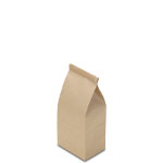 1/2 lb. Natural Brown Kraft Tin Tie Bags with Polypropylene  Liner