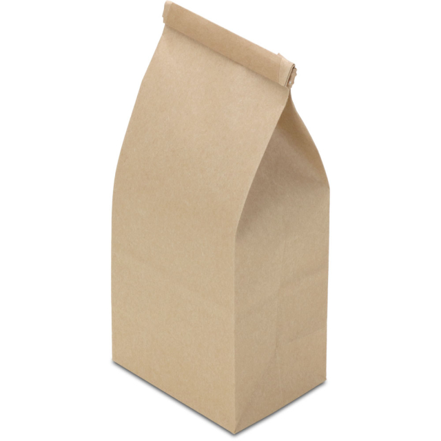 1/2 lb. Natural Brown Kraft Tin Tie Bags with Polypropylene  Liner
