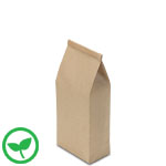 1 lb. Recycled Brown Kraft Tin Tie Bags with PLA Liner