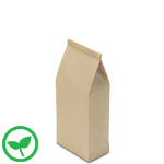 1 lb. Recycled Brown Kraft Tin Tie Bags with PLA Liner