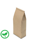 2 lb. Recycled Brown Kraft Tin Tie Bags with PLA Liner