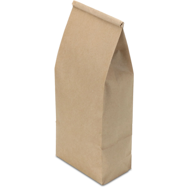 2 lb. Recycled Brown Kraft Tin Tie Bags with PLA Liner