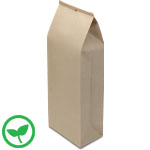 5 lb. Recycled Brown Kraft Tin Tie Bags with PLA  Liner