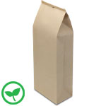 5 lb. Recycled Brown Kraft Tin Tie Bags with PLA  Liner