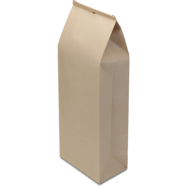 5 lb. Recycled Brown Kraft Tin Tie Bags with PLA  Liner