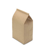 3lb. Natural Brown Kraft Tin Tie Coffee Bags with Polypropylene Liner