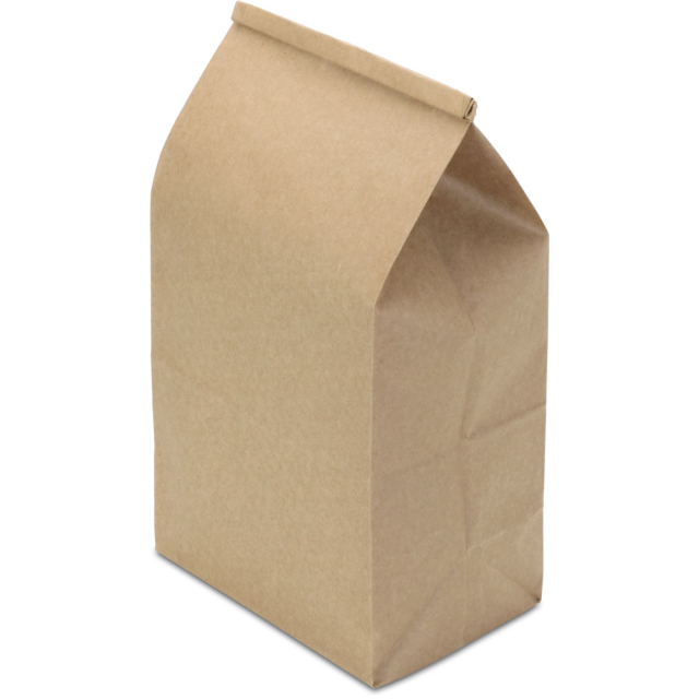 3lb. Natural Brown Kraft Tin Tie Coffee Bags with Polypropylene Liner