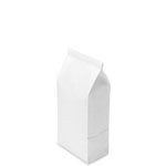 1lb. White Kraft  (Matte White) Tin Tie Coffee Bags with Polypropylene Liner