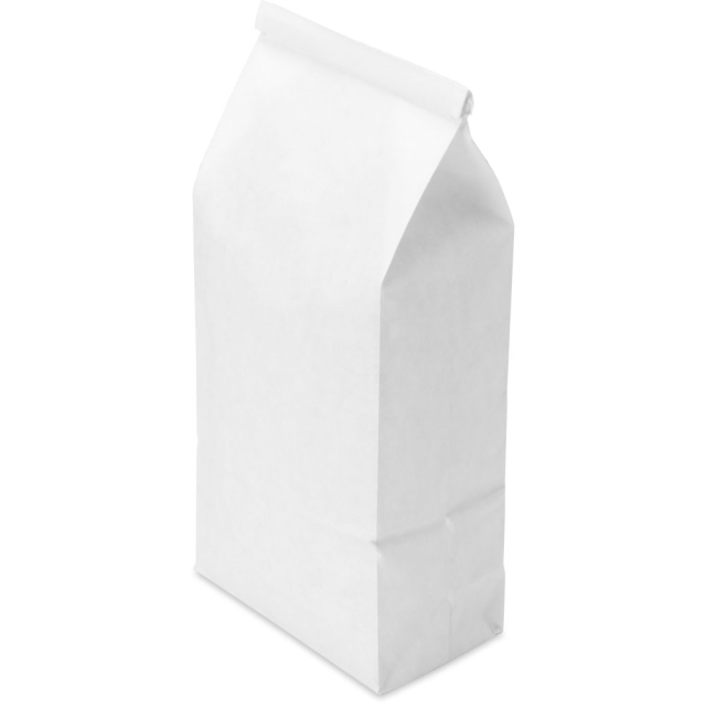 1lb. White Kraft  (Matte White) Tin Tie Coffee Bags with Polypropylene Liner
