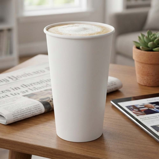 16 oz. White Single Wall Paper Coffee Cups by Empress