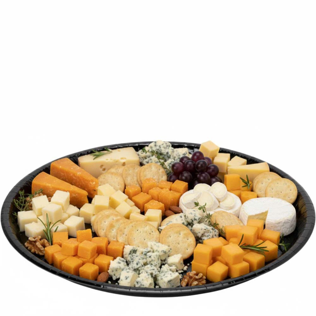 12" SOLUT! Elegance Deli / Catering Trays - Gloss Black