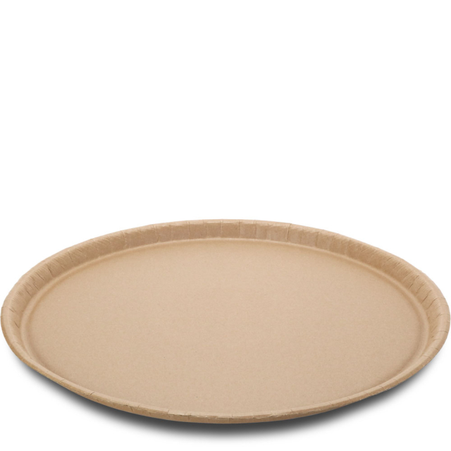 16" SOLUT! Natural Brown Kraft 100% Recyclable Catering Trays