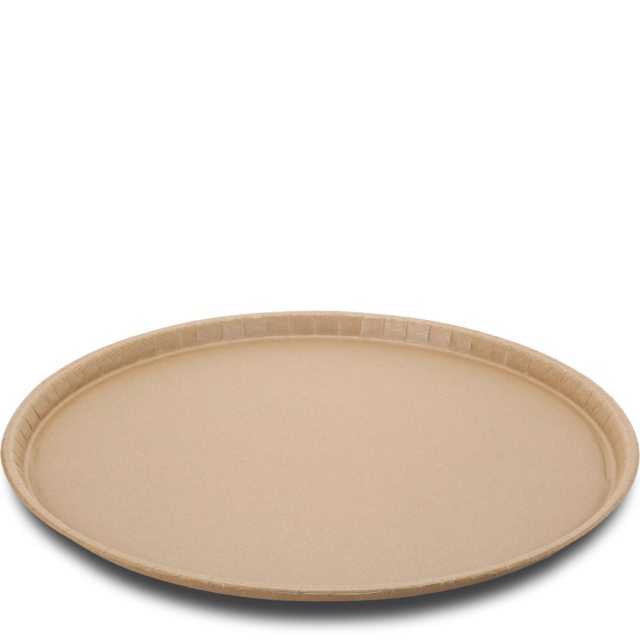18" SOLUT! Natural Brown Kraft 100% Recyclable Catering Trays