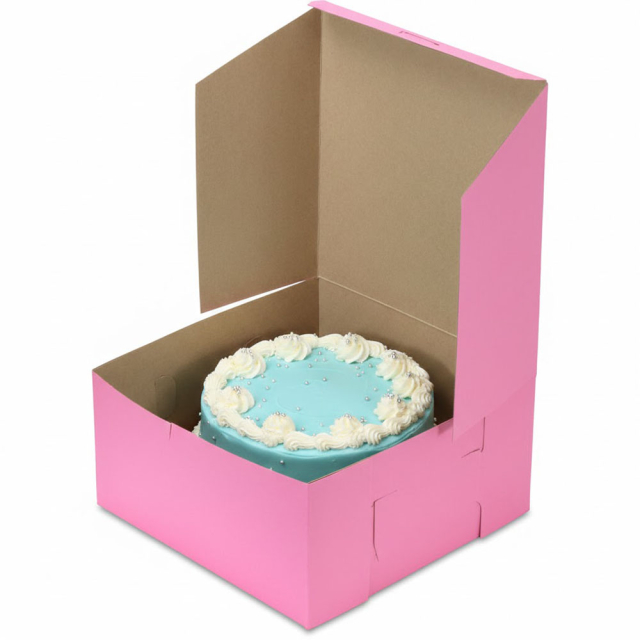 10 x 10 x 5" Pink Cupcake / Bakery Boxes (100/case)