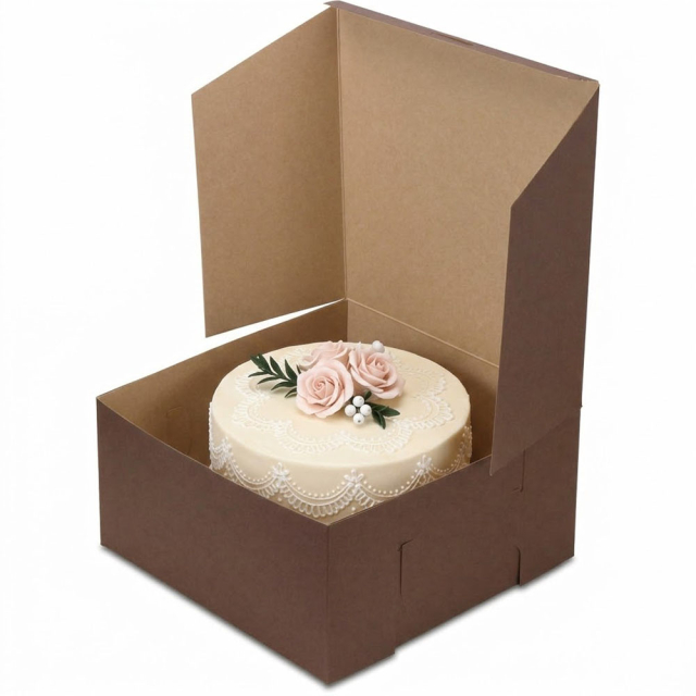 10 x 10 x 5" Chocolate Brown Bakery Boxes