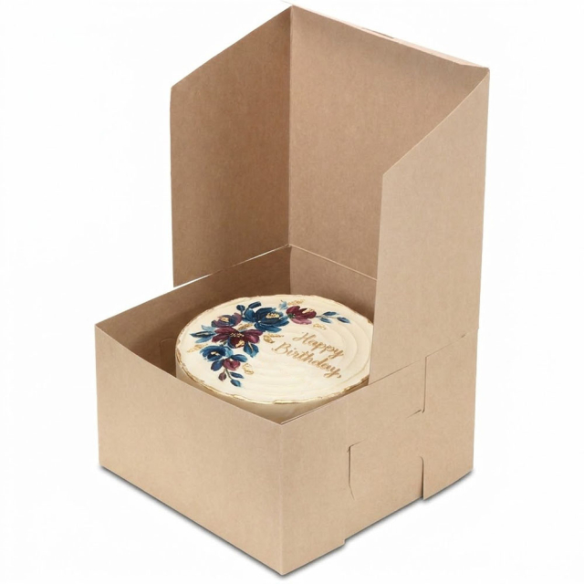 10 x 10 x 6" Natural Brown Kraft 10" Square Bakery Boxes