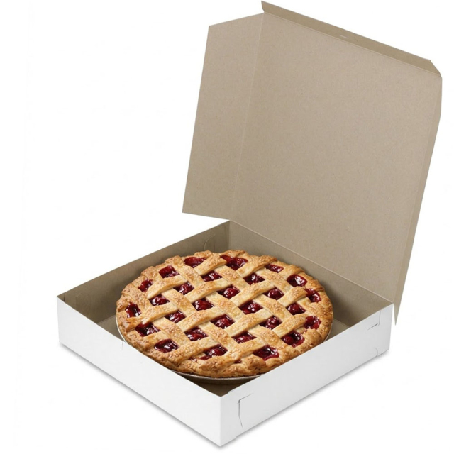 12 x 12 x 2.75" Matte White Pie / Bakery Boxes