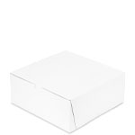 12 x 12 x 5 White 1-Pc. Lock-Corner Pie / Bakery Boxes