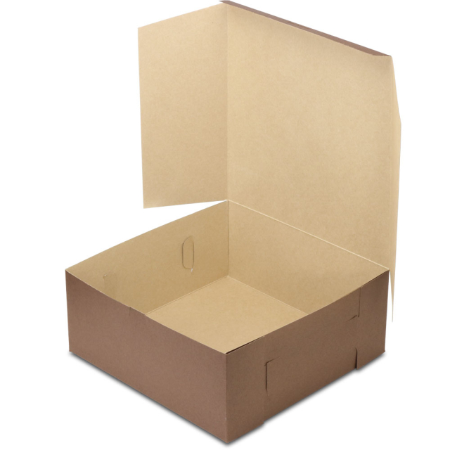 Chocolate Brown Cake Bakery Box - 1 Piece - Lock Corner - 12 x 12 x 6 in.
