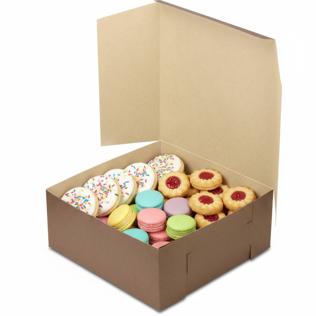 12 x 12 x 5" Chocolate Brown Bakery Boxes