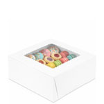 12 x 12 x 5 White Window Bakery Boxes (with Lock Corner)