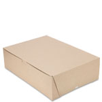 14 x 10 x 4" - Natural Brown Kraft Outside w/ White Inside Bakery Boxes